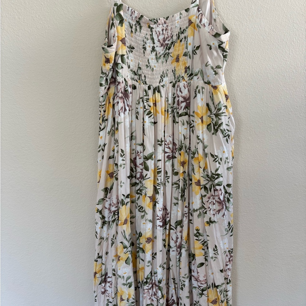Torrid Floral Dress with Yellow and Green Pattern
